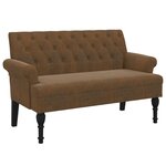 vidaXL Banc avec dossier marron 120x62x75 5 cm similicuir daim