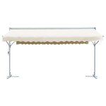 vidaXL Auvent sur pied 600 x 300 cm Crème