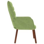 vidaXL Chaise de relaxation Vert clair Velours