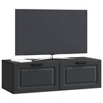vidaXL Meuble TV mural Noir 98 x 41 x 30 cm Bois d'ingénierie