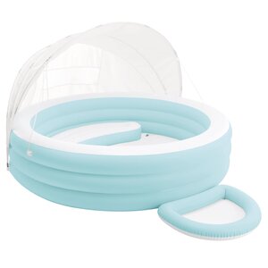 INTEX Flotteur Lounge de Piscine avec Auvent 277 x 221 x 137 cm Rond
