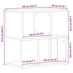 vidaXL Cabinet de chevet 2 Pièces Chêne noir 50 x 30 x 51 5 cm