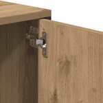 vidaXL Meuble TV à tiroir chêne artisanal 200x25x44 cm bois ingénierie