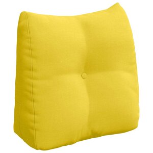 vidaXL Coussin de Dos Jaune clair 45 x 24 x 50 cm tissu
