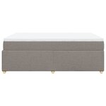 vidaXL Sommier à lattes de lit avec matelas Taupe 140x190 cm Tissu