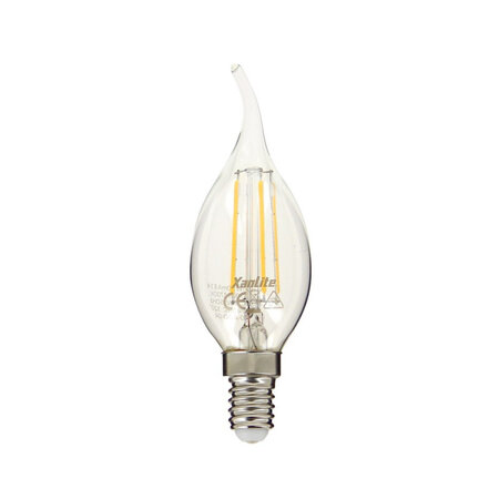 Ampoule à filament led flamme  culot e14  4w cons. (40w eq.)  lumière blanc chaud