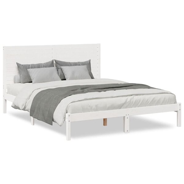 vidaXL Cadre de lit extra long sans matelas 140x210 cm bois massif