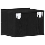 vidaXL Cabinet de chevet avec tiroir 2 Pièces Chêne noir 40 x 30 x 30 cm