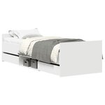 vidaXL Cadre de lit sans matelas blanc 90x190 cm