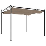 vidaXL Pergola avec toit rétractable taupe 295x292x230 cm