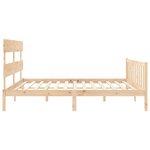 vidaXL Cadre de lit avec tête de lit 200x200 cm bois massif