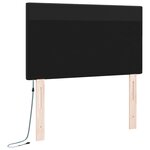 vidaXL Tête de lit LED Noir 90 cm Cuir synthétique