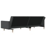 vidaXL Canapé-lit à 2 places gris foncé tissu