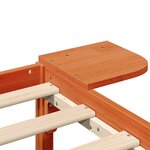 vidaXL Cadre de lit avec tables de chevet Marron Marron cire
