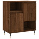 vidaXL Buffets 2 Pièces chêne marron bois d'ingénierie