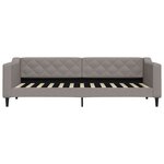 vidaXL Lit de jour avec matelas taupe 80x200 cm tissu