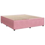 vidaXL Sommier à lattes de lit avec matelas Rose 180x200 cm Velours