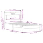 vidaXL Cadre de lit sans matelas chêne fumé 100x200 cm bois ingénierie