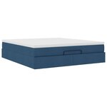VidaXL Cadre de lit ottoman avec matelas bleu 160x200 cm tissu