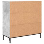 vidaXL Buffet Gris béton 79 5 x 33 x 82 cm Bois d'ingénierie