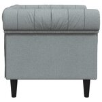 vidaXL Fauteuil Chesterfield gris clair tissu