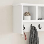 vidaXL Porte-manteau mural Blanc 50 x 16 x 26 cm Bois d'ingénierie