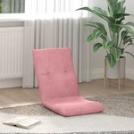 vidaXL Fauteuil de sol ajustable Rose Velours
