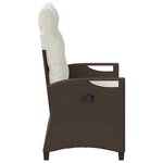 vidaXL Banc de jardin avec oreiller Marron et Crème 105 x 60 x 112 cm