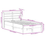 vidaXL Cadre de lit sans matelas cire marron 120x200cm bois pin massif