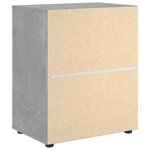 vidaXL Buffet VISNES gris béton 60x40x73 cm bois d'ingénierie