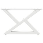 vidaXL Pieds de table basse 2 pièces Blanc 60 x (30-31 3) cm Acier