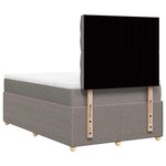 vidaXL Sommier à lattes de lit avec matelas taupe 120x190 cm tissu