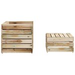 vidaXL Salon de jardin palette 2 Pièces Bois de pin imprégné