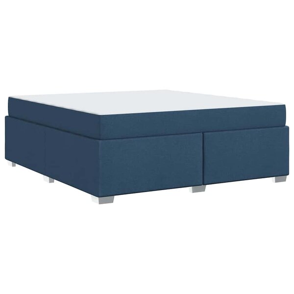 vidaXL Cadre de lit Bleu 180 x 200 cm tissu