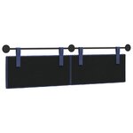 vidaXL Tête de lit suspendue Bleu police Velours