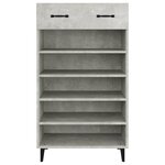 vidaXL Armoire à chaussures Gris béton 60x35x105 cm Bois d'ingénierie
