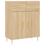 vidaXL Buffet haut Chêne sonoma 69 5x34x180 cm Bois d'ingénierie