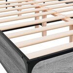 vidaXL Cadre de lit sans matelas sonoma gris 120x190 cm