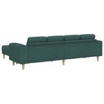 vidaXL Canapé de salon 3 Pièces Vert foncé Polyester