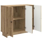 vidaXL Buffet Chêne artisanal 89 x 34 5 x 80 cm Bois d'ingénierie