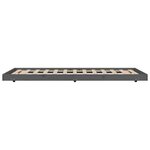 vidaXL Cadre de lit Gris 100x200 cm Bois de pin massif