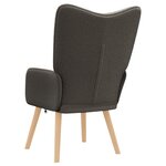Fauteuil relaxant vidaXL Gris foncé en tissu ressemblant à de la laine bouclée