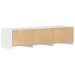 vidaXL Meuble TV blanc brillant 140x40x35 5 cm bois d'ingénierie