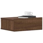 vidaXL Table de chevet flottante Chêne marron 40x30x15 cm
