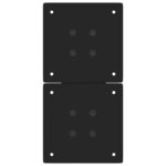 vidaXL Pieds de table basse en forme de X  2 pièces  noir  38 x (42-43) cm  acier