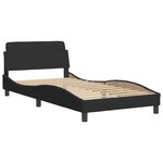 vidaXL Lit avec matelas Hanko noir 100x200 cm velours