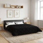 vidaXL Duvet d'été simple Matelassé Noir 200 x 240 cm
