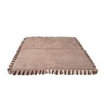Tapis de jeu pliable en velours carré beige 105x105