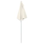 vidaXL Demi-parasol de jardin avec mât 180x90 cm Sable