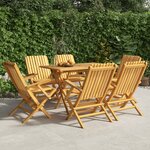 vidaXL Chaises de jardin pliantes 6 Pièces 61x67x90 cm bois massif teck